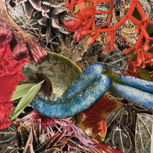 Colliding Colors, Hand-cut photographic collage, 2026